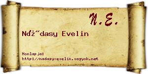 Nádasy Evelin névjegykártya